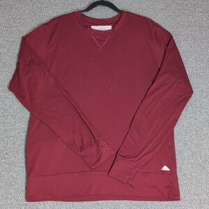 California Cowboy Wagyu Fleece Crew Neck Pullover Size Medium In Brick Red